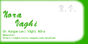 nora vaghi business card