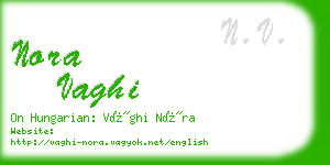 nora vaghi business card